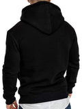 Fashion Neckline Decorated Buttons Thick Hoodie