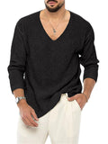 2023 New Fashion Casual Men's V-Neck Sweaters