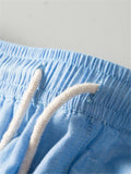 Mens Loose Breathable Straight Cotton&Linen Pants