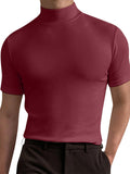 Men's Holiday New Slim Short Sleeve Round Neck Base Shirt