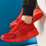 Men Breathable Lace-Up Wide Fit Chunky Sneakers