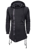 Trendy Casual Stylish Solid Color Hooded Zipper Jacket For Men