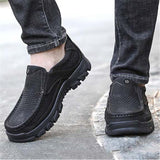 Outdoor Casual Breathable Wearable Soft Sole Leather Ankle Shoes