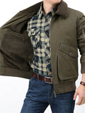 Middle-aged Autumn Winter Thickened Men's Pure Jacket