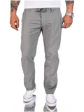 Leisure Solid Color Cozy Zipper Sporty Pants For Men