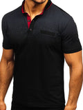 Mens Casual Dot Print Fashion Short Sleeve Shirts