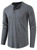 Casual Daily Wear Solid Color Slim Pullover Long Sleeve T-Shirt