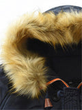 Men's Winter Thermal Parka Padded Coat With Fur Hood