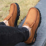 Outdoor Casual Breathable Wearable Soft Sole Leather Ankle Shoes