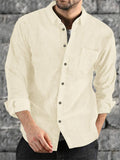 Men's Casual Button Up Corduroy Shirts for Autumn Winter