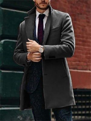 Cozy Long-Sleeved Lapel Coat With Pockets