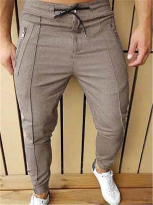 Casual Zipper Stripe Sports Ankle Pants