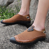 Summer Casual Outdoor Mesh Breathable Round-Toe Slip-on Shoes