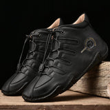 Men's Plus Size Retro Leisure Sports Driving Leather Martin Shoes