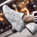 Men Breathable Lace-Up Wide Fit Chunky Sneakers