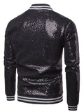 Man Fashion Sparkle Sequin Performance Party Jacket