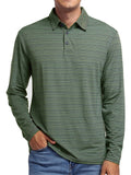 Mens Fashion Casual Striped Sports Long Sleeve Shirts