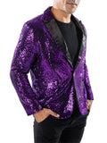 Trendy Men's Prom Performance Shiny Sequins Jackets