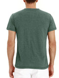 Men's Simple Style Solid Color Short-Sleeved Button T-Shirt