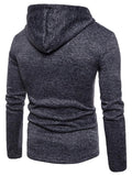 Men's Sport Casual Jacquard  Fleece Zipper Hoodie