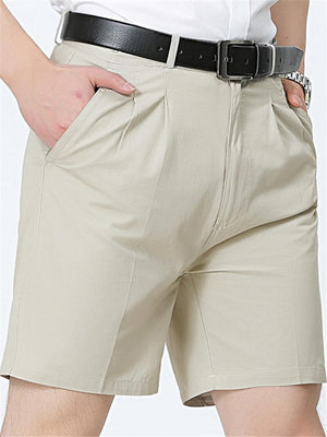 Mens Casual Business Cotton Pocket Shorts