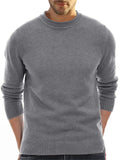 Casual Simple Round Neck Solid Color Sweaters