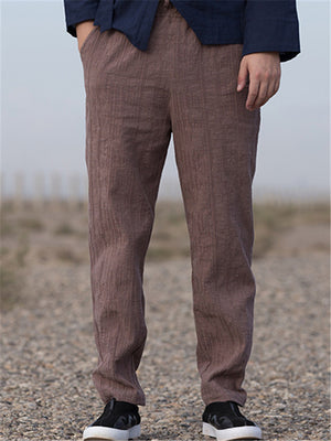 Loose Vintage Straight Jacquard Casual Pants