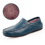 Men‘s Soft Comfy Sewing Leather Slip-On Loafers