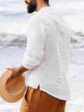 New Simple Hooded Solid Color Long Sleeve Tops Casual Beach Shirts