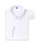 Tide Business Slim Fit Pure Color Splicing Long Sleeve Shirts For Men