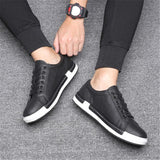 Mens Fashion Breathable Stitching Lace Up Ankle Shoes