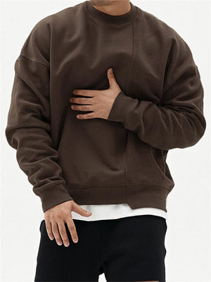 Fashion Daily Wear Lightweight Solid Pullover Beige Hoodie Mens