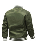 Trendy Vivid Men's Autumn Winter Stand-up Varsity Jacket