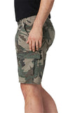 Mens Casual Plain Comfy Straight Knee Cargo Shorts