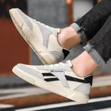 Mens Fashion Casual Patchwork Canvas Shoes