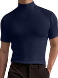 Men's Holiday New Slim Short Sleeve Round Neck Base Shirt