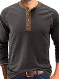 Men's Round Neck Long Sleeved T-shirts for Autumn