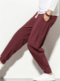 Mens Casual Vintage Loose Harem Pants