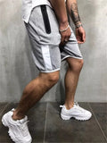 Mens Casual Slim Fit Comfy Patchwork Running Knee Shorts