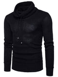 Drawstring Turtleneck Long Sleeve Sweater for Men