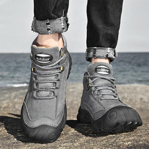 Men's Casual Waterproof Non-Slip Plush Thermal Climbing Shoes