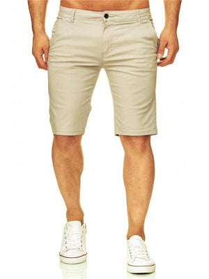 Men Trendy Solid Color Straight Shorts