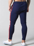 Mens Gym Breahthable Patchwork Running Track Pants