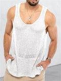 Casual Solid Color Vests Loose Sleeveless Sweaters