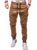 Mens Casual Pure Color Drawstring Ankle Banded Pants