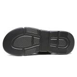 Casual Breathable Non-Slip Black Slip-On Sandals