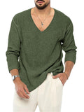 2023 New Fashion Casual Men's V-Neck Sweaters