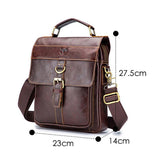 Retro Lightweight Durable Business Buckle Genuine Leather Crossbody Bags Sling Bag Handbag