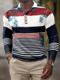 Vintage Fashion Men's Long Sleeve Polo Shirts