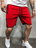 Mens Casual Slim Fit Comfy Patchwork Running Knee Shorts